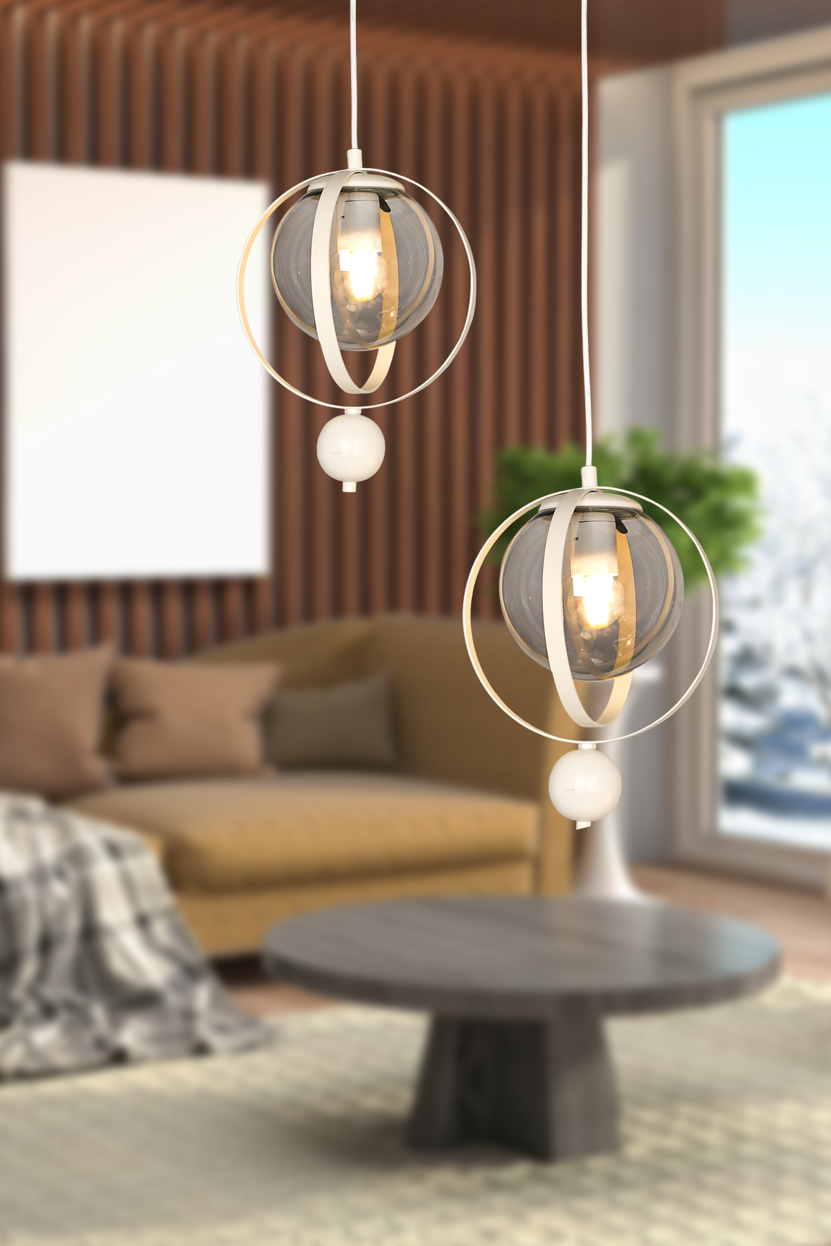 Jüpiter Chandelier White